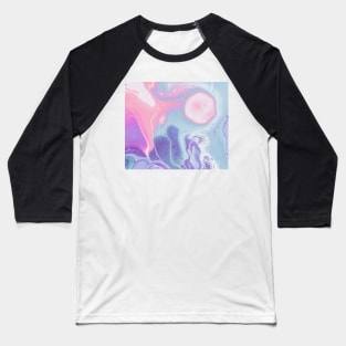 Pink and Blue Marble Baseball T-Shirt